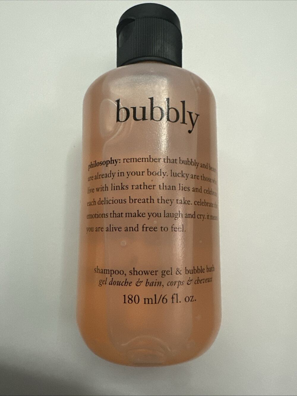 NEW Philosophy Bubbly 3 in 1 Shampoo, Shower Gel Bubble Bath 6 oz Sealed